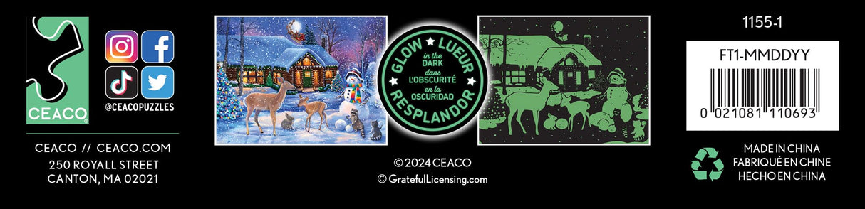 Ceaco - Glow in The Dark - Holiday Wonderland - 750 Piece Jigsaw Puzzle Ceaco
