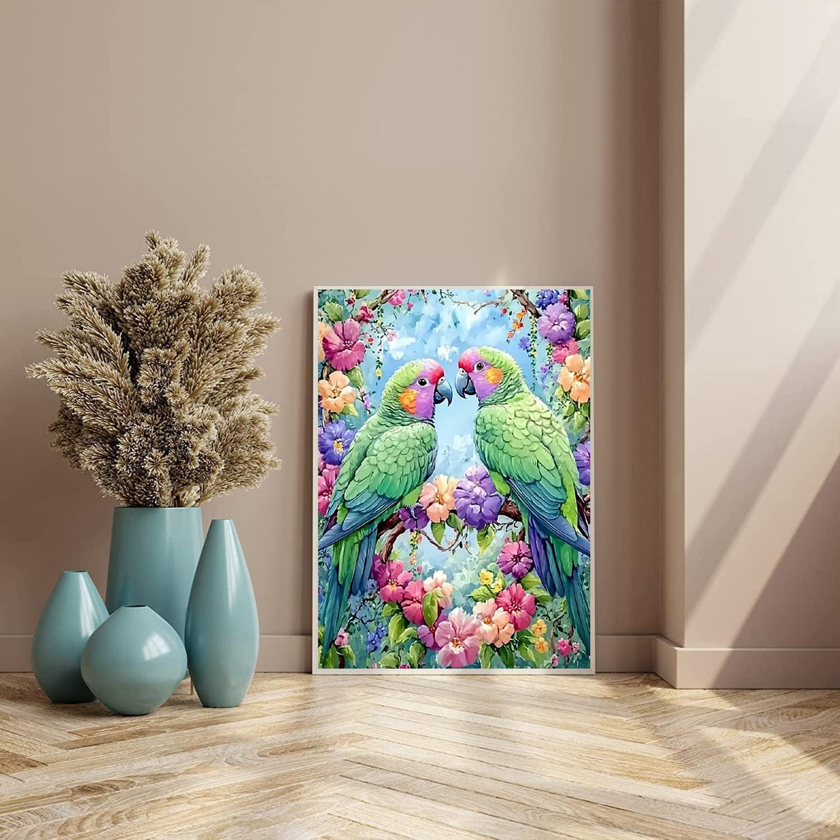 Bird Diamond Art Kits for Adults Beginner, Valentine's Day DIY Modern Diamond Painting Kits 5D Two Birds Diamond Dots Gem Art Crafts with Tools,Round Full Drill Crafts for Home Decor&Gift-12x16in BAWKENTON