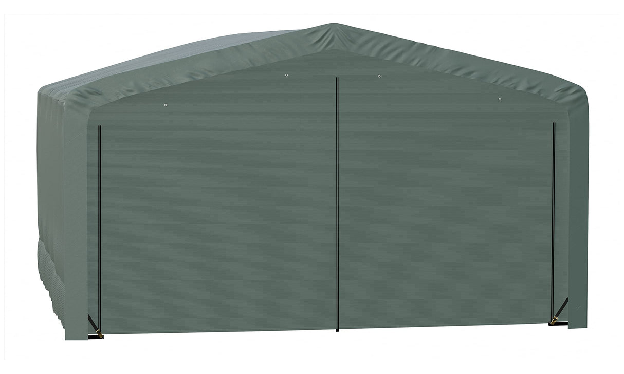 ShelterLogic ShelterTube Garage & Storage Shelter, 20' x 23' x 12' Heavy-Duty Steel Frame Wind and Snow-Load Rated Enclosure, Green ShelterLogic