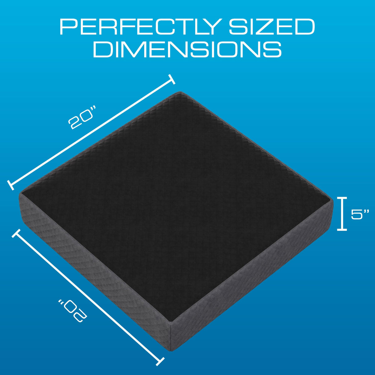 Kӧlbs Extra Large Recliner Cushion | Chic 2 Tone Velvet Cover | Memory Foam Seat Cushion 5 inch Thick 20" x 20" Large | Recliner Chair Cushion for Elderly - Extra Large Chair Cushion Kölbs