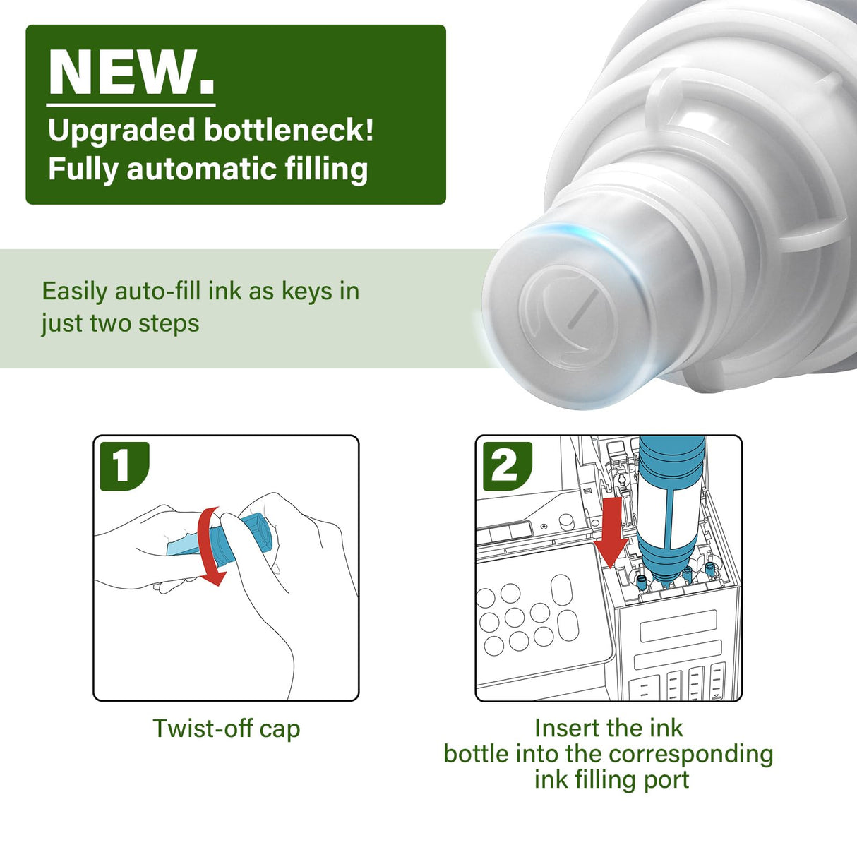 Osinkjet 502 Ink Refill Bottles for Eco Tank ET-3760 ET-2850 ET-4760 ET-4850 ET-3850, 502 Ink Bottles for ET-15000 ET-4750 ET-2750 ET-2760 Printer T502 Ink Refill Bottles Combo Pack(2BK C M Y) Osinkjet
