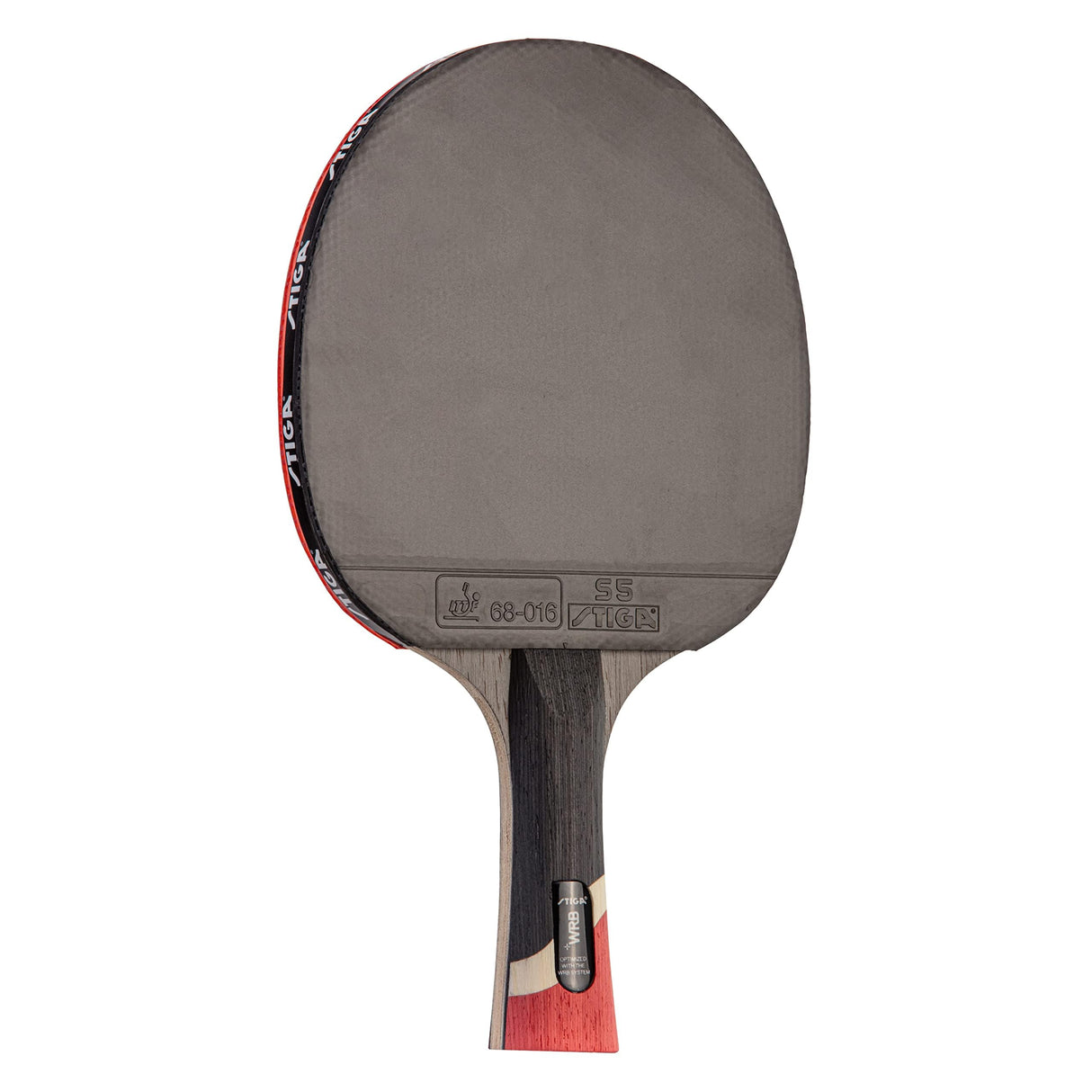 STIGA Pro Carbon Performance-Level Table Tennis Racket with Carbon Technology for Tournament Play - Red and Blue Colors Stiga
