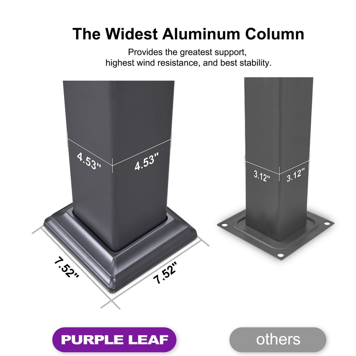 PURPLE LEAF Louvered Pergola 11' x 23' Huge Patio Aluminum Pergola Modern Outdoor Pergola with Adjustable Roof for Deck Garden Yard Hardtop Gazebo PURPLE LEAF