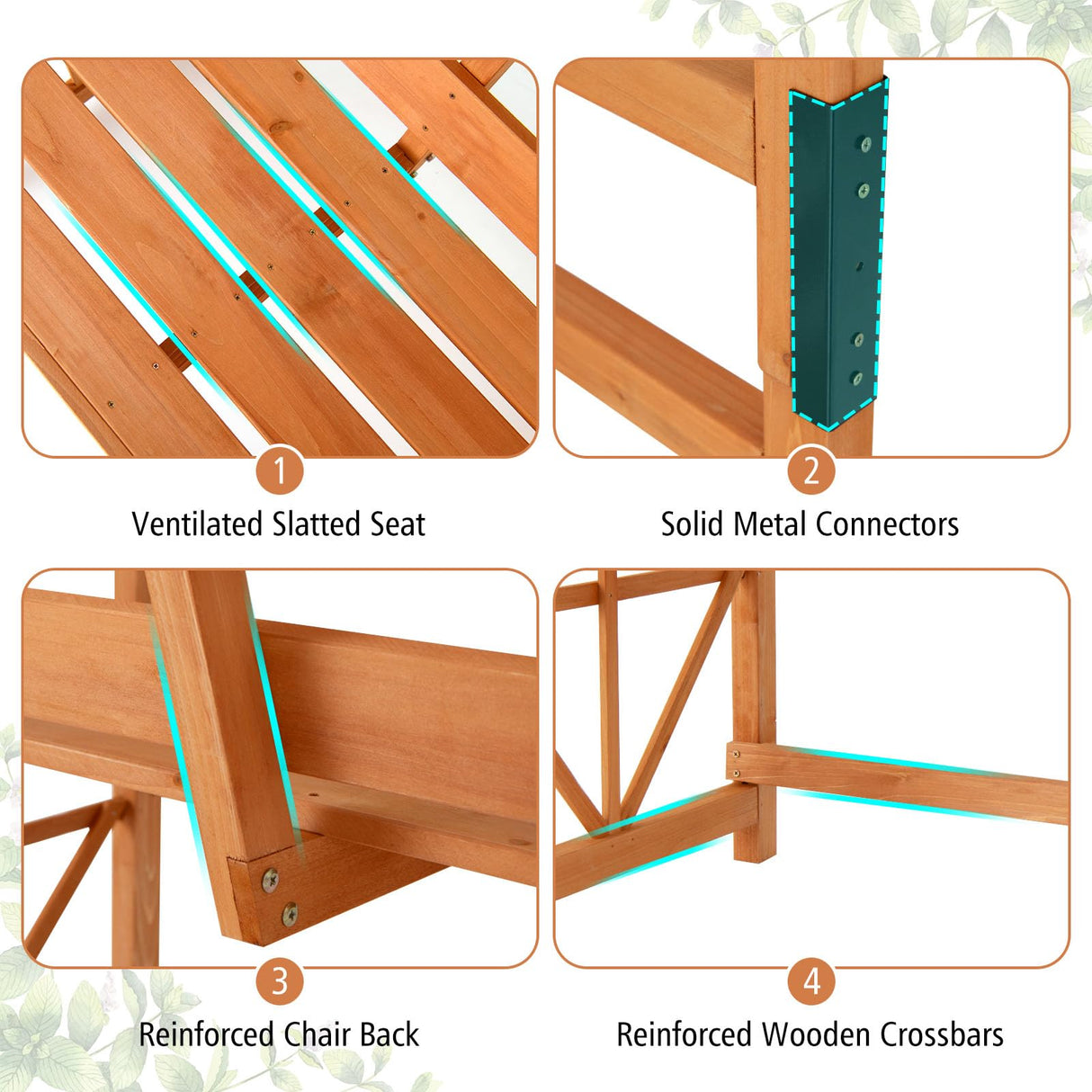 Giantex Garden Arbor with Bench - Wooden Garden Arch Trellis for Climbing Plants Vines, 2-Person Outdoor Bench, 48''W x 75''H Patio Archway for Lawn Wedding Party Ceremony Backyard Decor Giantex