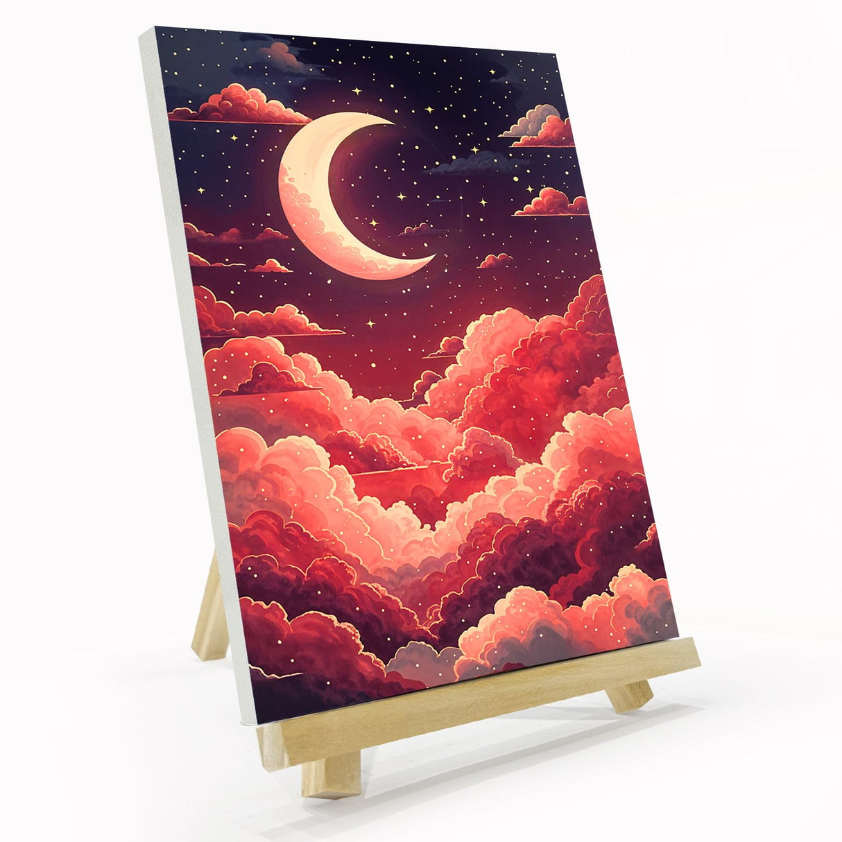 JOOZ Moon Paint by Numbers Kit for Adults with Frame, Paint by Number with Easel, Adults Paint by Number Kits Framed Canvas, DIY Oil Painting Kit for Home Wall Decor 8 x 12 Inch JOOZ