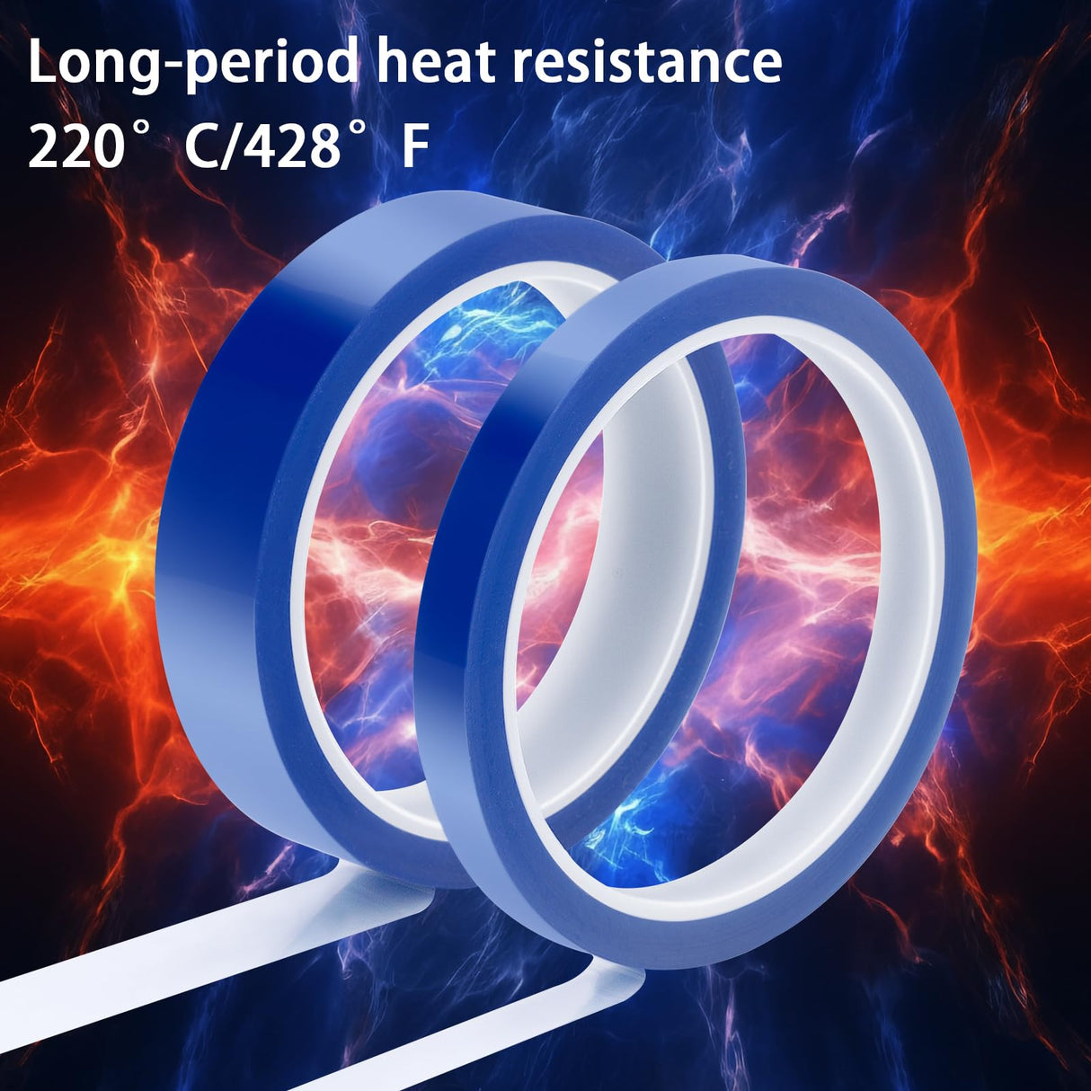 Heat Tape,8 Rolls Sublimation Tape Heat Transfer Tape, Adhesive Heat Resistant 10MM&20MM High Temp Tape 220 C(428 F) for for Sublimation Press Electronic Soldering Awpeye