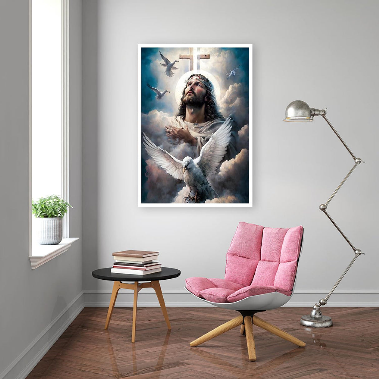 Religious Diamond Art Kits for Adults Beginners,Jesus Diamond Painting Kits for Adults,5D DIY Full Drill Round Christian Gem Art Paint with Diamond Dots Crystal Craft Art for Home Wall Decor 12x16inch Yijingtop