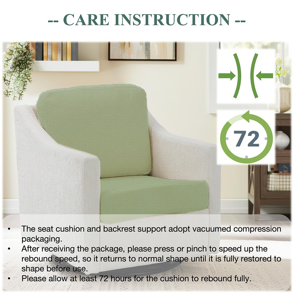 COLAMY Swivel Accent Chair, 360° Rotation Chenille Fabric Upholstered Leisure Armchair with Lumbar Pillow for Living Room Bedroom Home and Office, Beige COLAMY