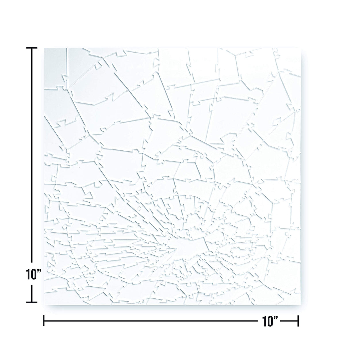 Broken Glass Puzzle - Clear Puzzle - Unique Clearly Impossible Puzzle - Difficult and Fun! - 161 Pieces 10 x 10'' WoodArtSupply