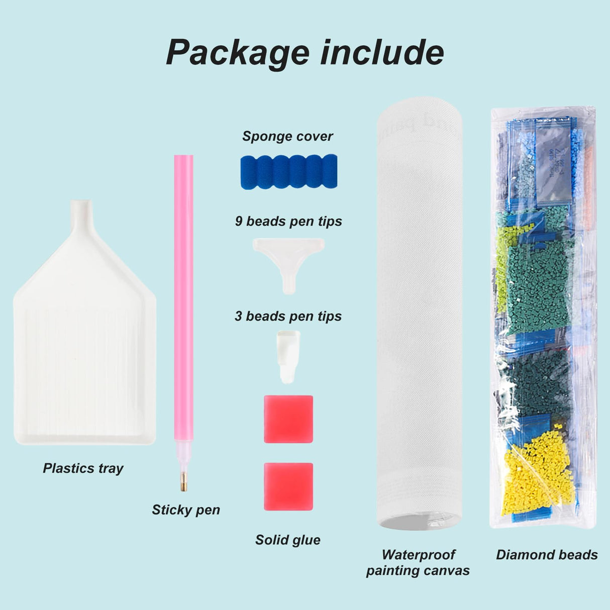 Stalente Diamond Painting Kits for Adults Seaside House, 5D DIY Diamond Art Kits for Beginners Round Full Drill Diamond Painting for Home Wall Decoration Gift 12×12inch, Landscape Stalente