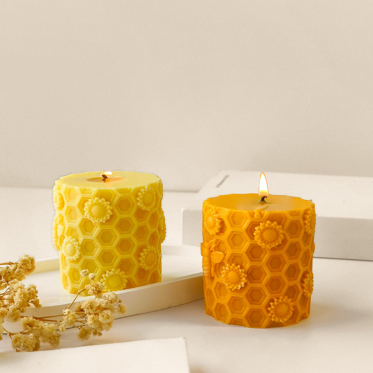 Honeycomb Silicone Cylinder Mold for Resin Casting & Candle Making ESEDAGE