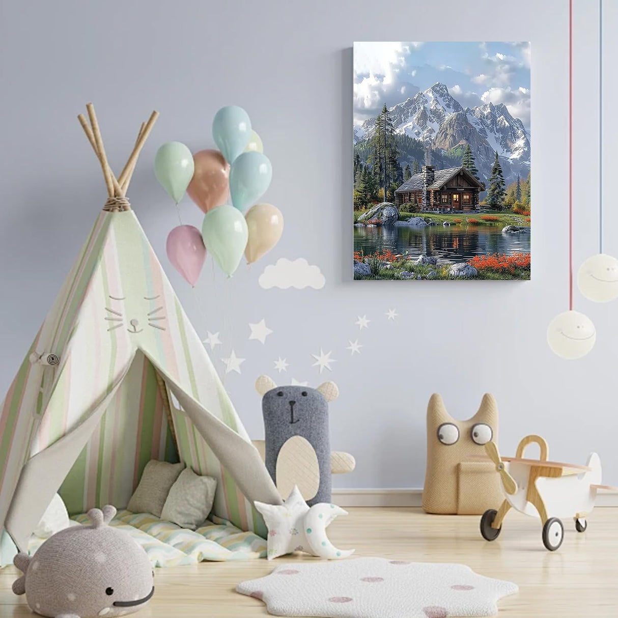 Fairyland JinWenn Diamond Art Kits for Adults Beginner, Mountain DIY Diamond Painting Kits 5D Diamond Dots Gem Art Crafts with Tools,Round Full Drill Crafts for Home Wall Decor&Gift-12x16inch Fairyland JinWenn