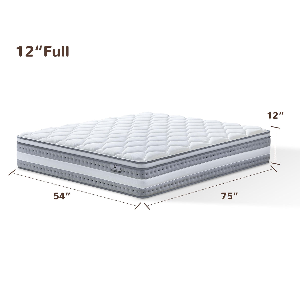 Naruchu Full Size Mattress, 12 Inch Memory Foam, Independent Spring, Soft and Comfortable Medium Firm Hybrid Mattress in A Box, Pressure Relief Naruchu