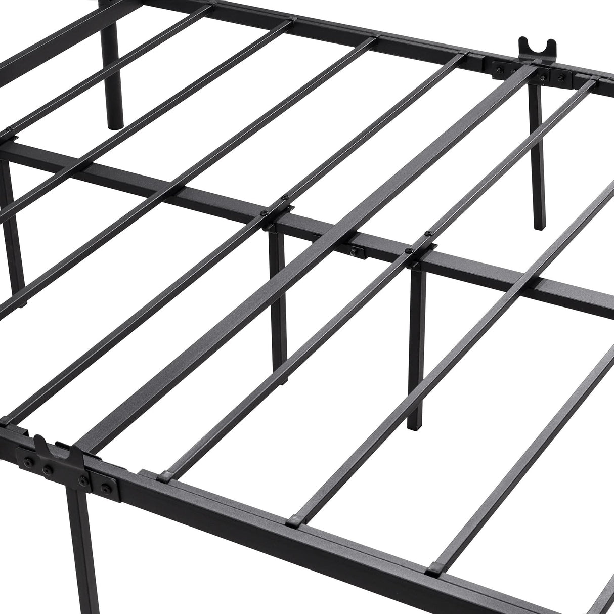 BOFENG Black Queen Size Bed Frames with Wood Headboard,Heavy Duty Platform Bed Frame with Storage No Box Spring Needed,Mattress Foundation,Strong Steel Slats,Noise Free,Brown BOFENG