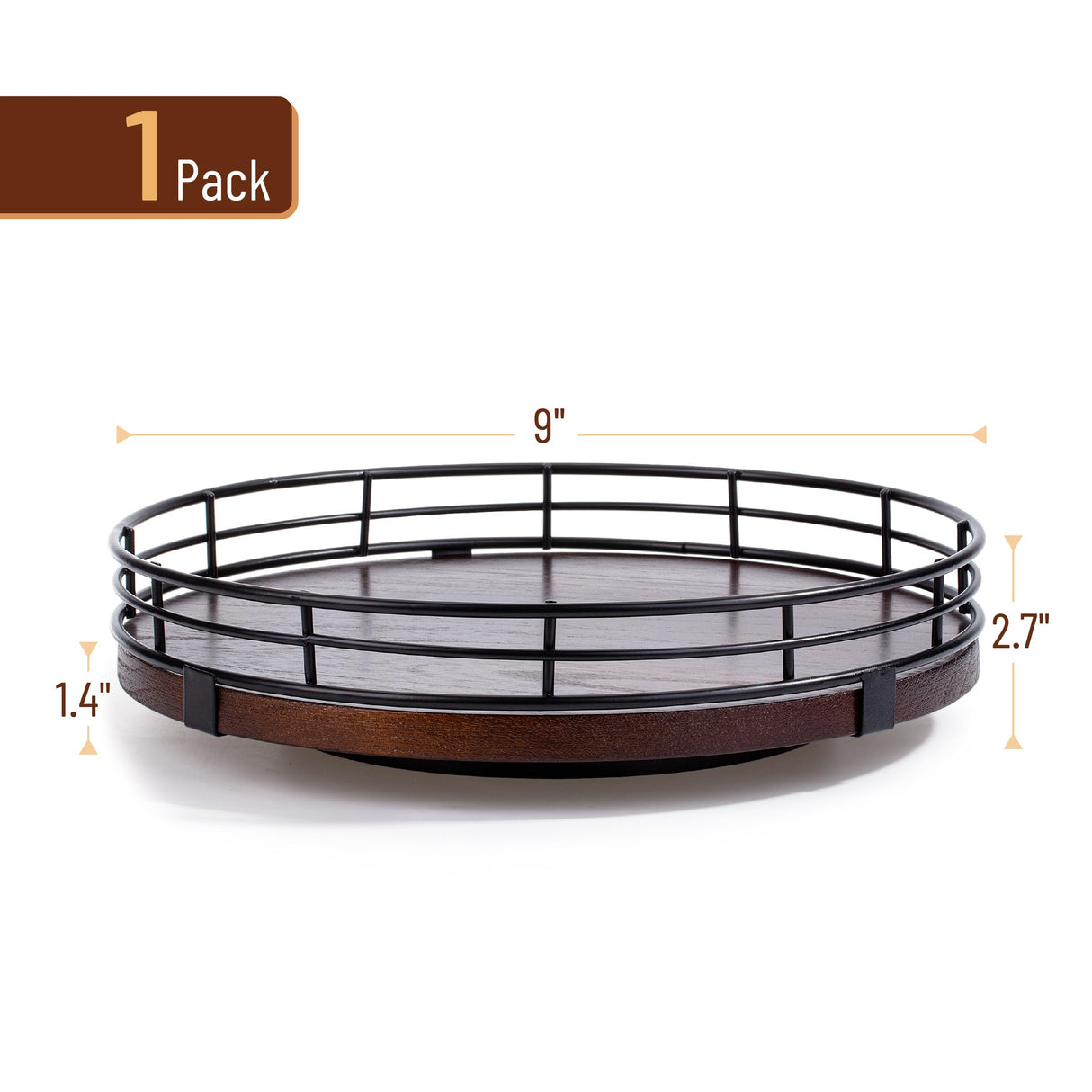 BAMBOO LAND- Lazy Susan Turntable Organizer, 9", Walnut Lazy Susan for Table Top, Wooden Lazy Susan, Wood Lazy Susan, Lazy Susan for Dining Table, Table Lazy Susan Wood, Table Lazy Susan Turntable BAMBOO LAND