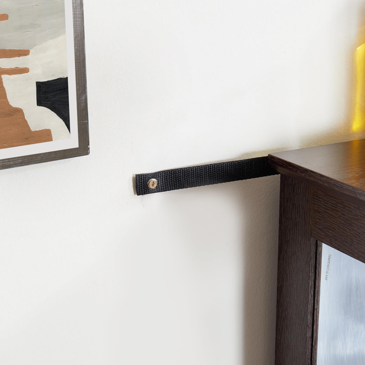 ALYIAMXL Retro Curio Cabinet with Tempered Glass Doors & Lighted Display | Mirrored Back Panel, Adjustable Shelves | Wooden Floor Storage Organizer for Living Room (Cherry) ALYIAMXL