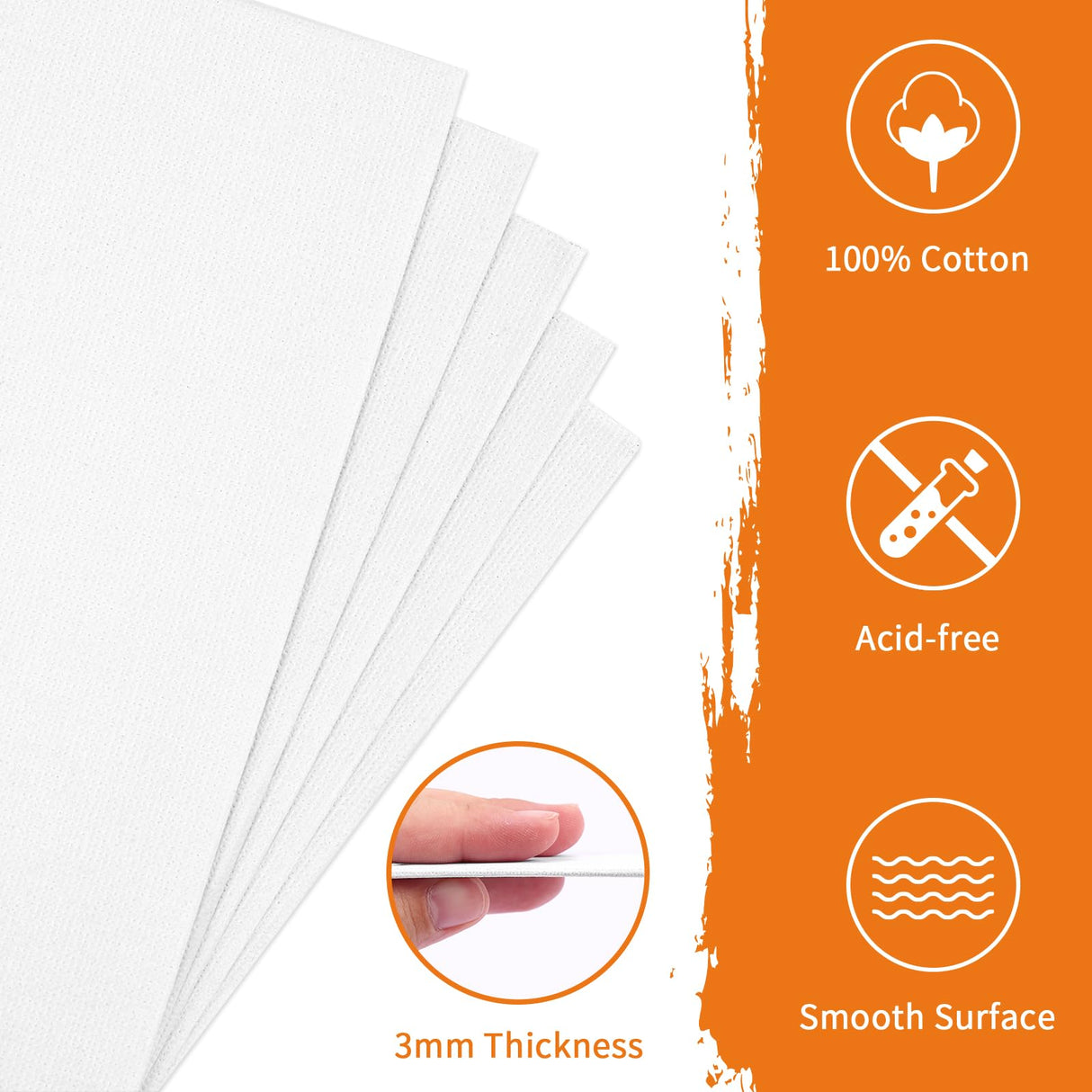 FIXWAL Canvas Boards for Painting 24pcs, with 8x10, 9x12, 11x14, 5x7 Canvases for Painting Art Paint Canvas Panels Gesso Primed Acid-Free Blank Canvas Boards Acrylics Oil Watercolor Paints Fixwal