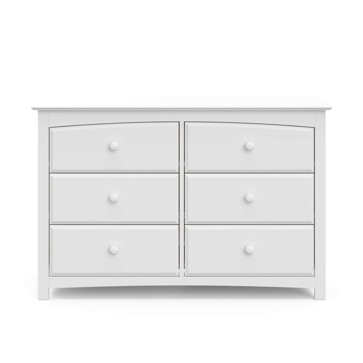 Storkcraft Kenton 6 Drawer Double Dresser (White) For Kids Bedroom, Nursery Dresser Organizer, Chest Of Drawers For Bedroom, Universal Design For Children’s Bedroom STORKCRAFT