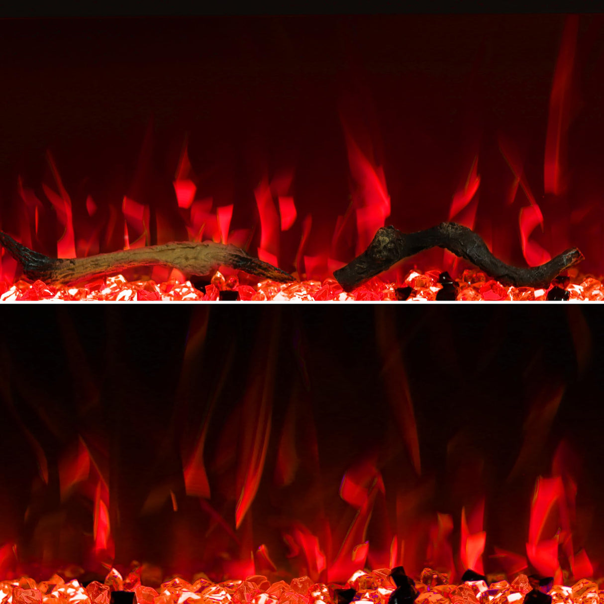 VINEMOUNT 48“ Smart Electric Fireplaces Inserts, Remote & Touch Screen & APP Control, Recessed & Wall-Mounted Fireplace Heater with Thermostat,Multi-Color Flames… VINEMOUNT