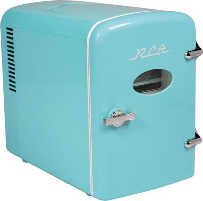 RCA Compact refrigerators Multi Colors, Office Product, small meal cool, Beverage, Drinks (Blue)