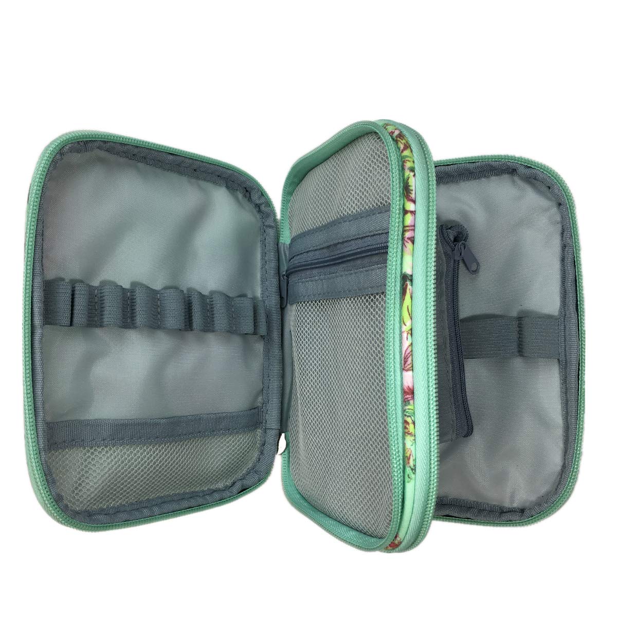New Crochet Hook Case Without Hooks and Accessories, Zipper Storage Organizer Bag with Web Pockets for Various Crochet Needles/Knitting Accessories/Crochet Hook Kit Tools, Lightweight, Easy to Hold Weabetfu
