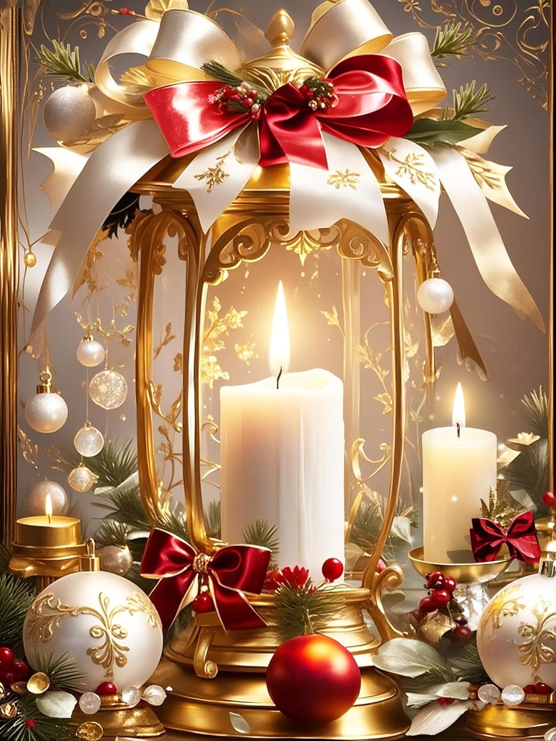 BAWKENTON Paint by Numbers for Adults and Kids, Christmas Candle Painting by Number Kits On Canvas, Number Artist Paint by Number Kit Funny Without Frame DIY, Home Wall Decor, 9.85x13.85in BAWKENTON