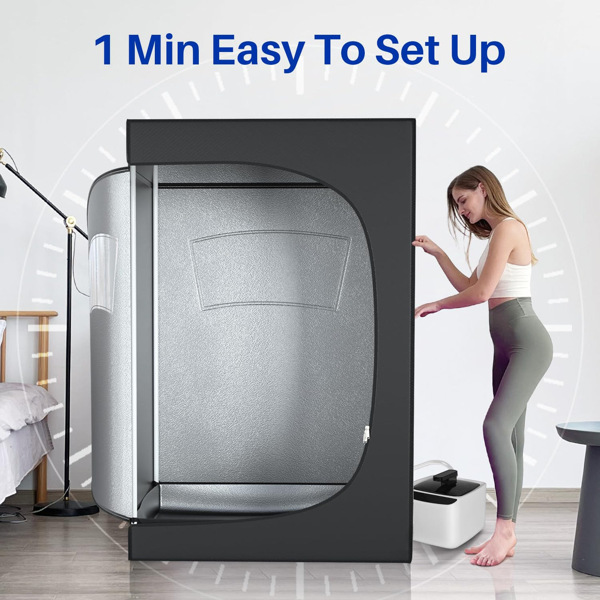 TOREAD 2-Person Full Body Portable Steam for Home, 1 or 2 Person Foldable Sauna, 600D Canvas, Indoor Sauna Tent for Relaxation with 4.1L 1000W Steam Generator(70.9" x47.2 x31.5 ) TOREAD