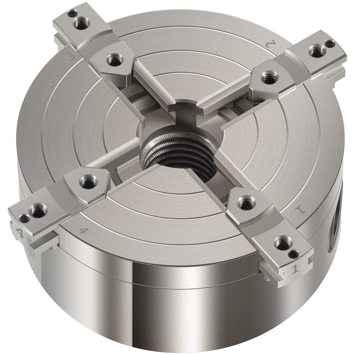 4-Inch Self-Centering Wood Lathe Chuck for Nova, 1" x 8 TPI Thread with 3/4" x 16 TPI Adapter, 4-Jaw Wood Turning Chuck Set Bzcovac