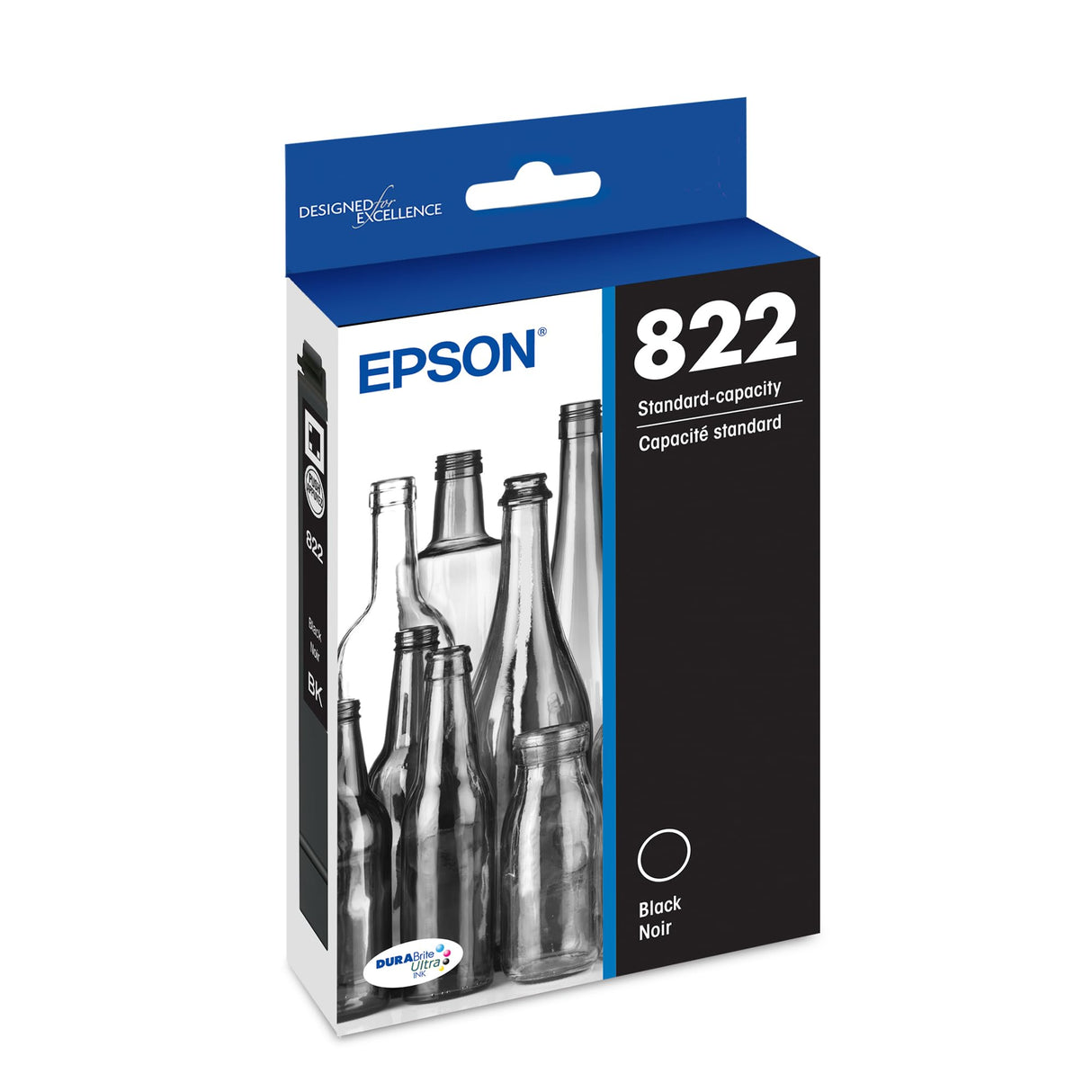 EPSON 822 DURABrite Ultra Ink Standard Capacity Black Cartridge (T822120-S) Works with WorkForce Pro WF-3820, WF-3823, WF-4820, WF-4830, WF-4833, WF-4834 Epson