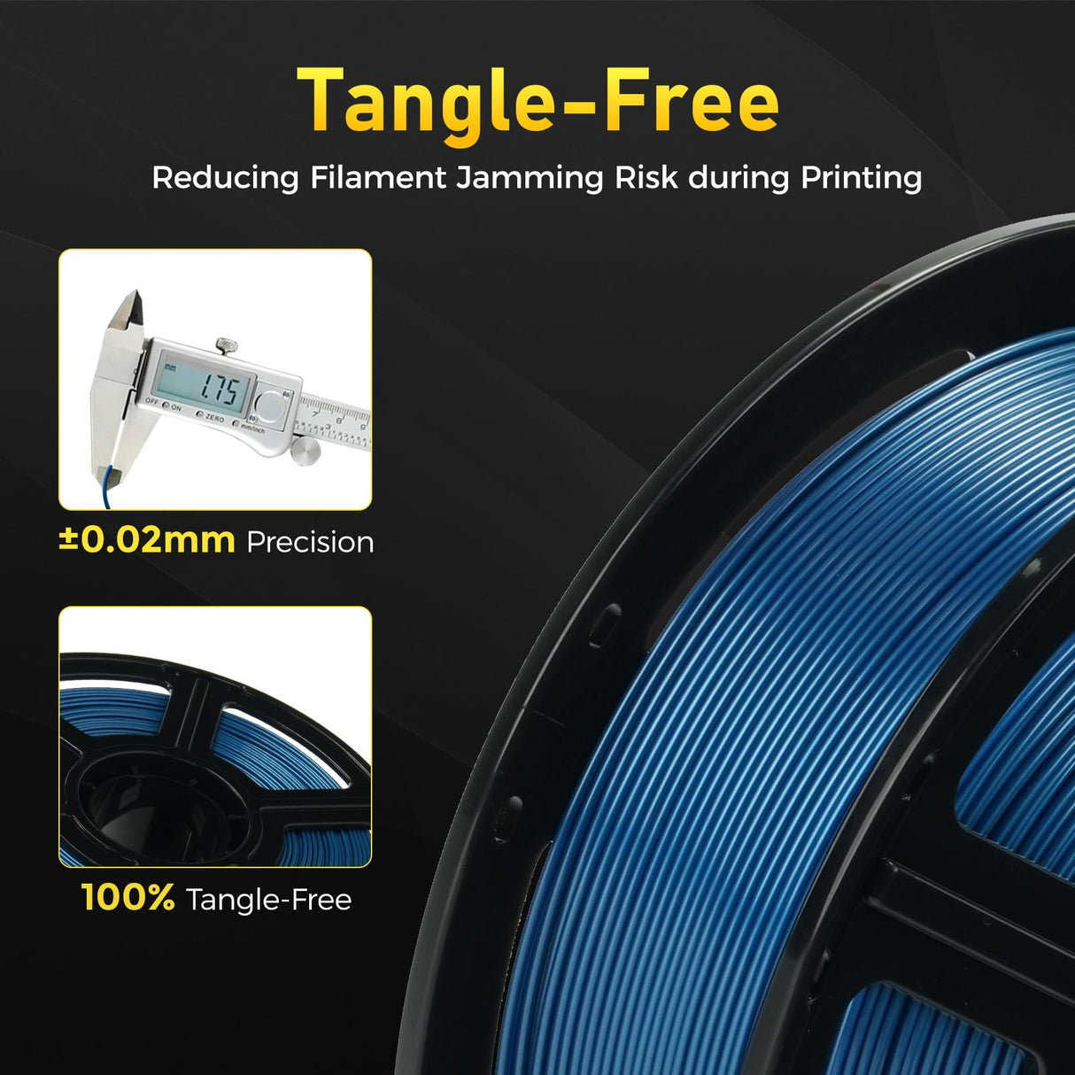 FLASHFORGE Rapid PETG Filament 1.75mm Metallic Blue, Max 600mm/s High Speed Printing, 3D Printer Filament 1kg Spool, Dimensional Accuracy +/- 0.02mm, Fits Most 3D Printers FLASHFORGE