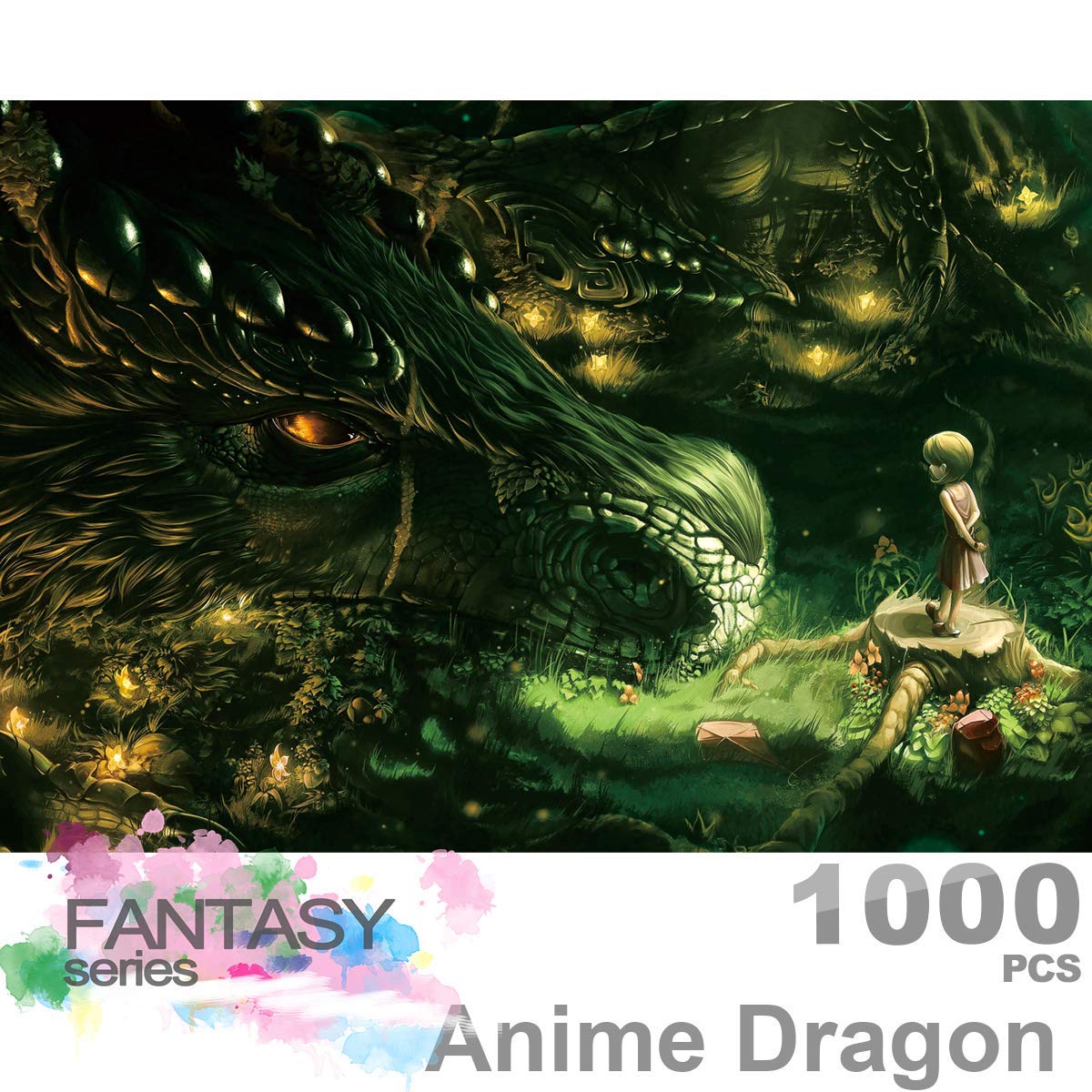 Ingooood- Jigsaw Puzzle 1000 Pieces- Fantasy Series- Anime Dragon_ IG-0443 Entertainment Wooden Puzzles Toys Ingooood