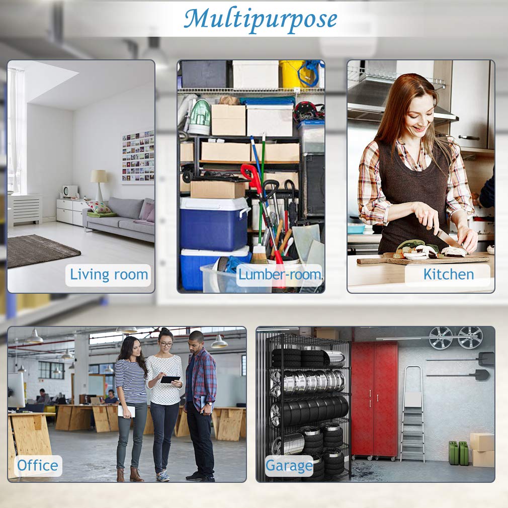 Dkeli Metal Wire Shelving Unit NSF Heavy Duty 6-Tier Height Adjustable Utility Steel Storage Shelves 42"L x 16"W x 72"H Commercial Grade Layer Shelf Organizer Rack 1500 LBS Capacity Garage Shelving Dkeli