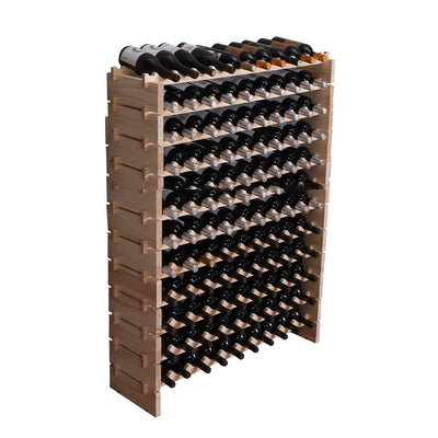 fdjamy Wine Rack Cabinet Freestanding for Floor Wooden Stackable Storage Modular countertop Wood Wine Holder (120bottle)