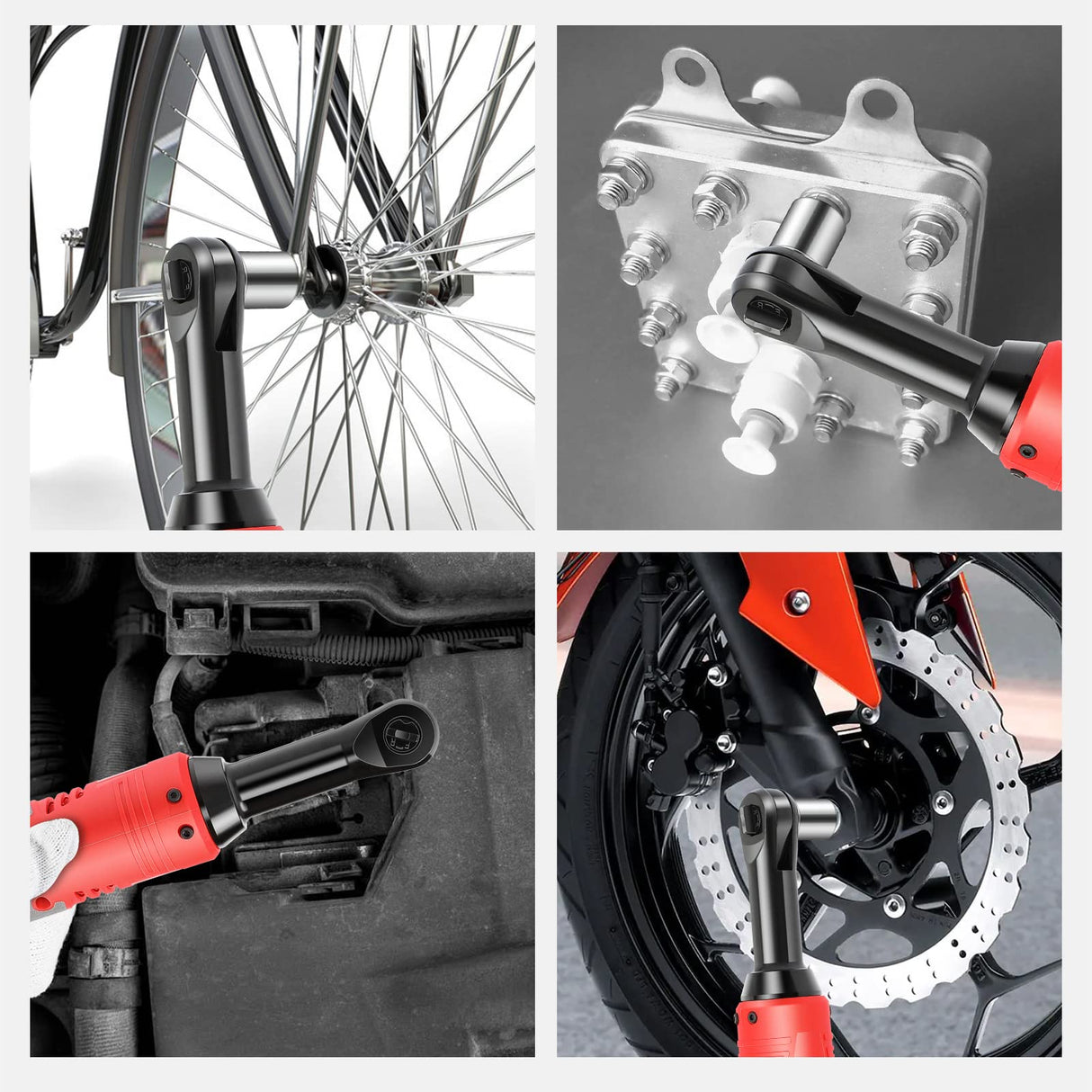 18V Extended Cordless Ratchet Wrench 3/8 Electric Wrenches Set 45 ft-lbs (60 N.m) 400RPM Power, 2 Battery 2.0Ah Lithium-Ion, 7 Sockets (10/11/12/13/14/15/17mm) And Charger, Variable Speed Trigger GYZJ