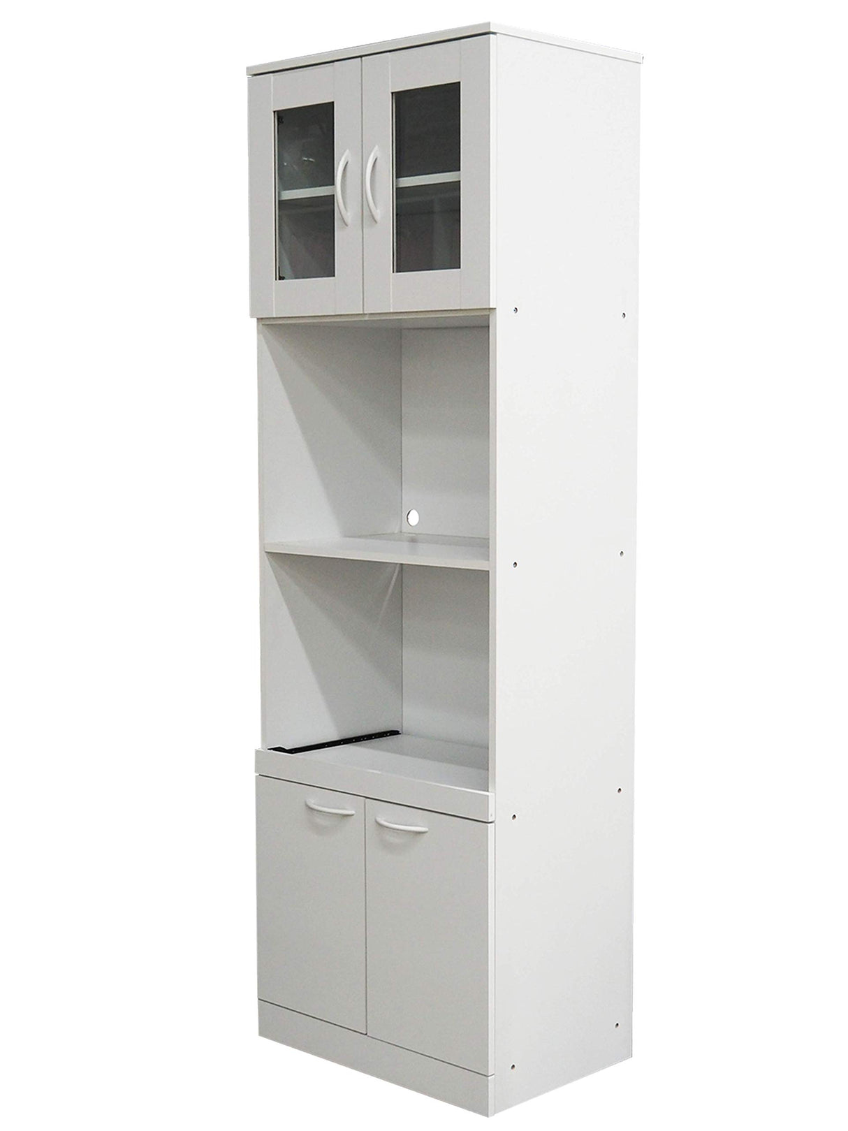 Kings Brand Furniture - Danbury Tall Kitchen Pantry, Microwave Storage Cabinet, White Kings Brand Furniture