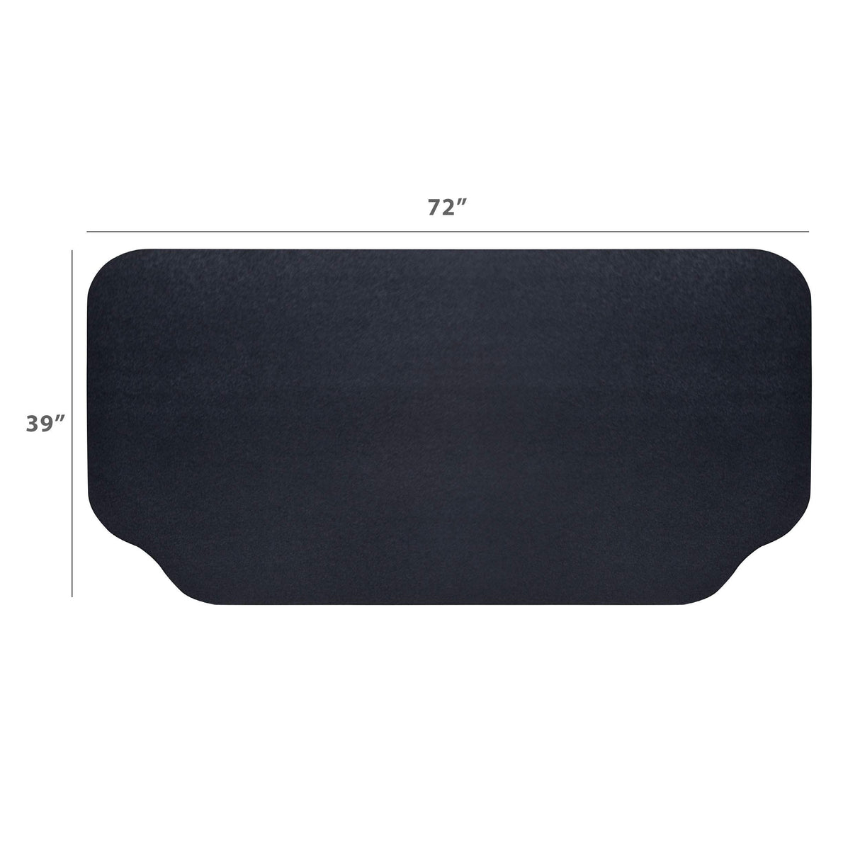 GRILLTEX Under the Grill Protective Deck and Patio Mat, 39 x 72 inches, Black GRILLTEX