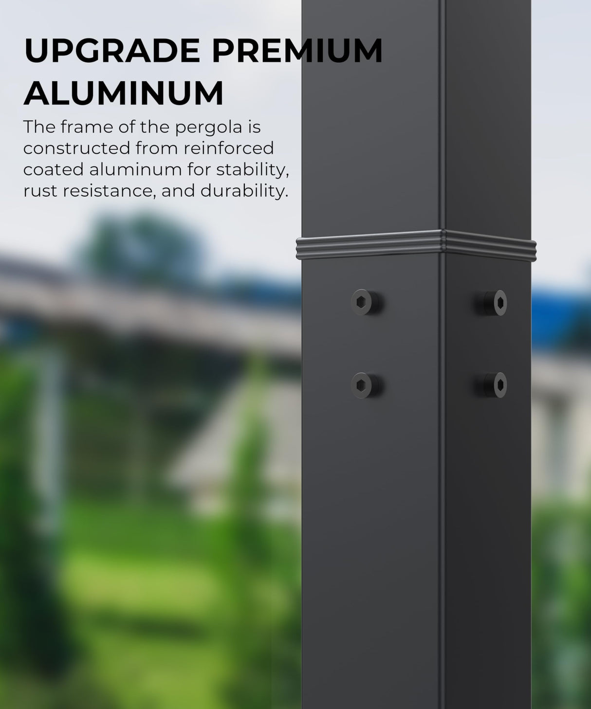 GAOMON 10x10 Ft Outdoor Aluminum Pergola with Upgraded Retractable Canopy, Outdoor Shelter Suitable for Gardens, Backyard, Lawn, Deck - Grey. GAOMON