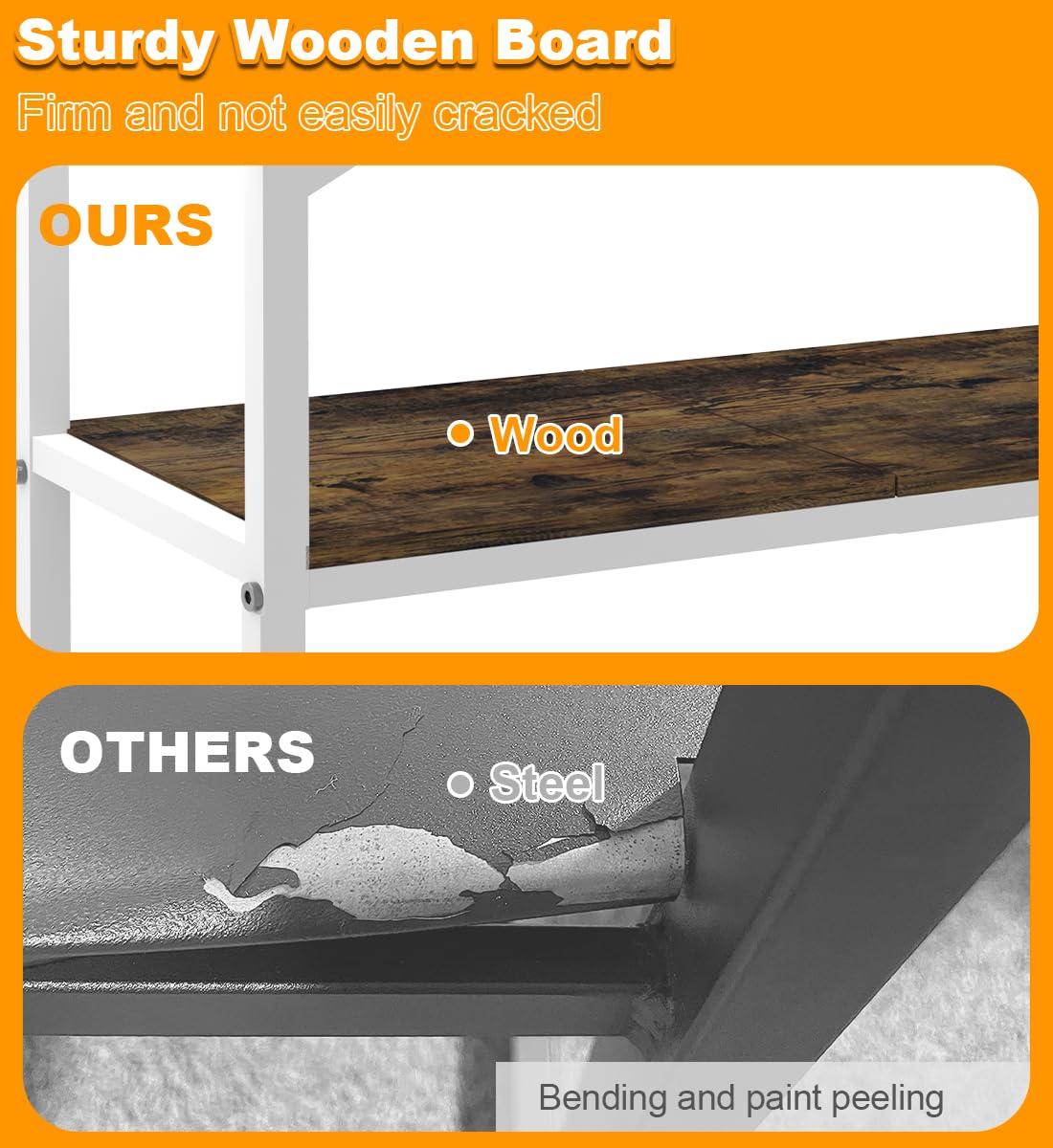 Mondazie 20 Gallon High Rimless Fish Tank Stand with Shelf for Storage, 2 Tiers Metal Aquarium Stand, Breeder Tank Turtle Reptile Terrariums Stand Rack for Home Office, 24" L x 12" W x 20.5" H, White Mondazie