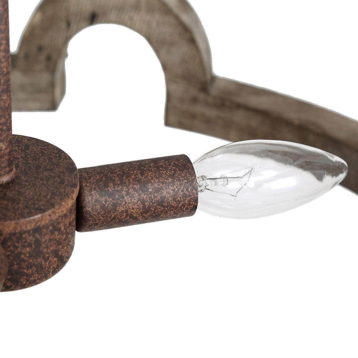 GEPOW Farmhouse Wood Chandelier, Round Drum Light Fixture for Dining Room, Living Room, Bedroom, Kitchen Island and Foyer GEPOW