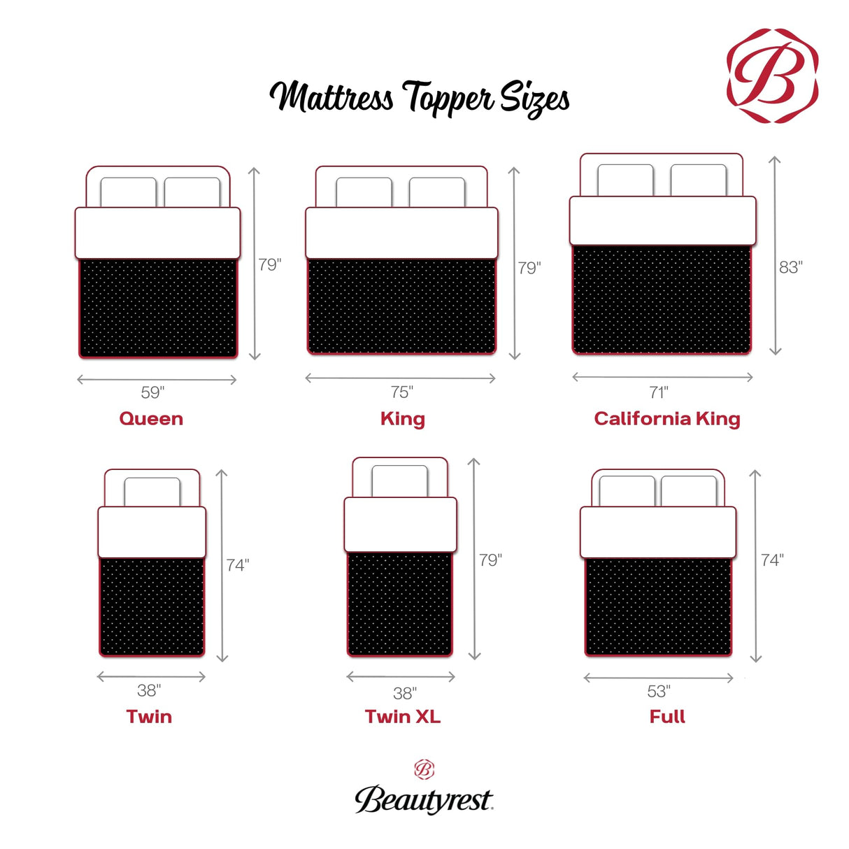 Beautyrest Black Diamond Cooling, Pressure-Relieving Memory Foam Mattress Topper, Twin, 3-Inch, Grey Beautyrest