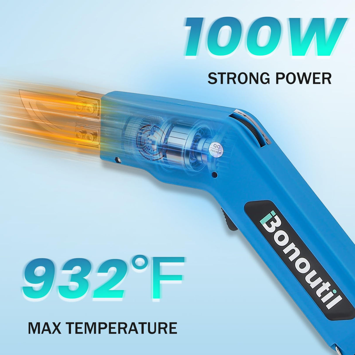 Bonoutil Hot Knife Fabric Rope Cutter 100W Styrofoam Cutter Foam Cutting 4 Blades Electric Heat Knife for Foam Cutting, Cloth, Canvas, Webbing, Rope, Cord Bonoutil