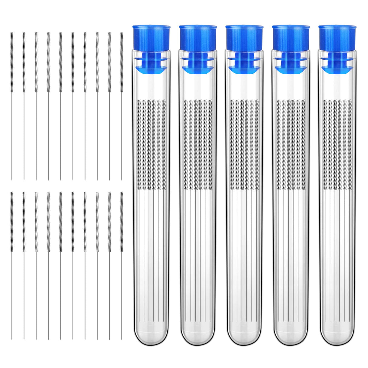 50 Pieces 3D Printer Nozzle Cleaning Kit,0.4 mm Stainless Steel Needles Cleaner 3D Printer Nozzle Cleaner 3D Printer Accessory Sliverdew