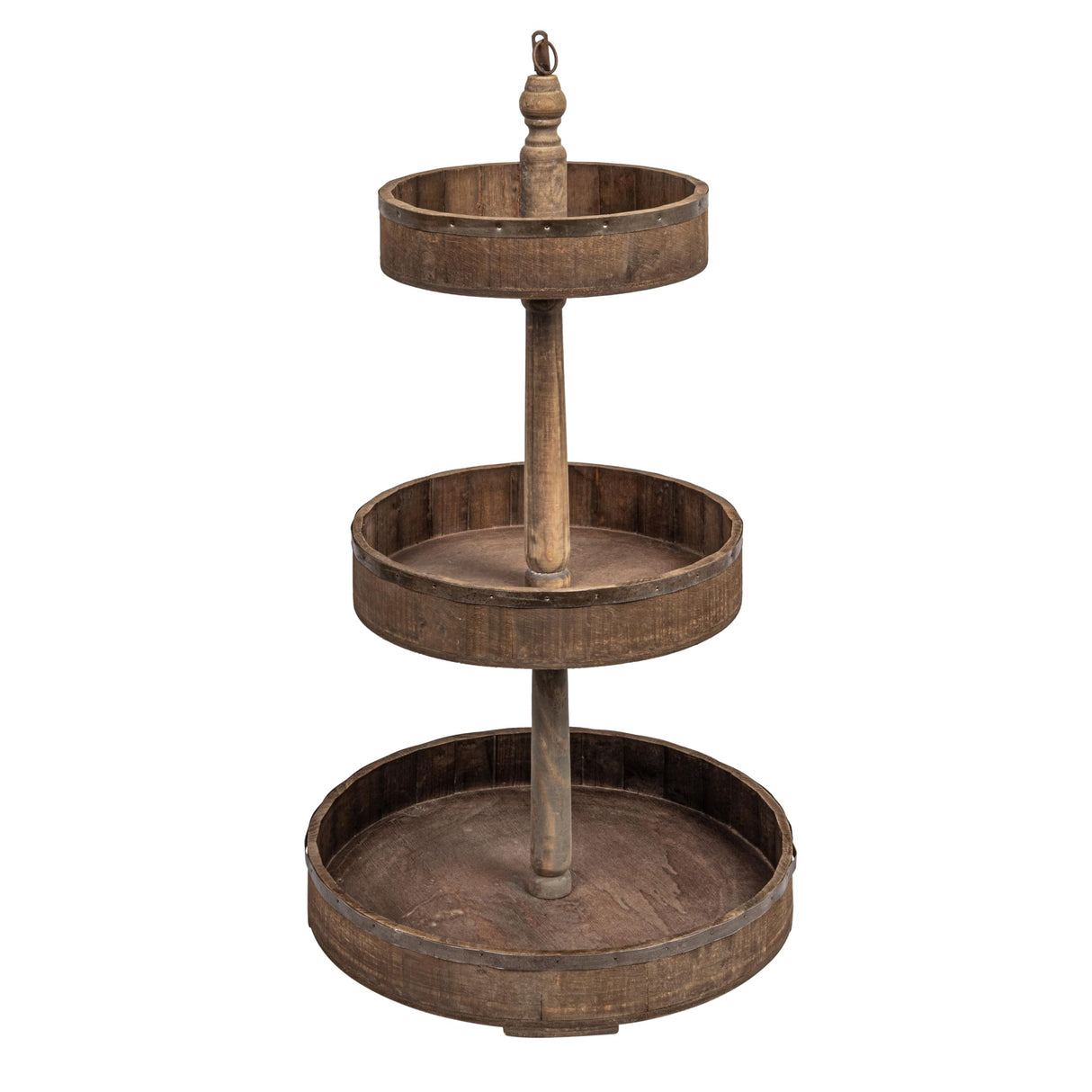 Decorative Wood & Tin 3 Tier Tray Creative Co-Op