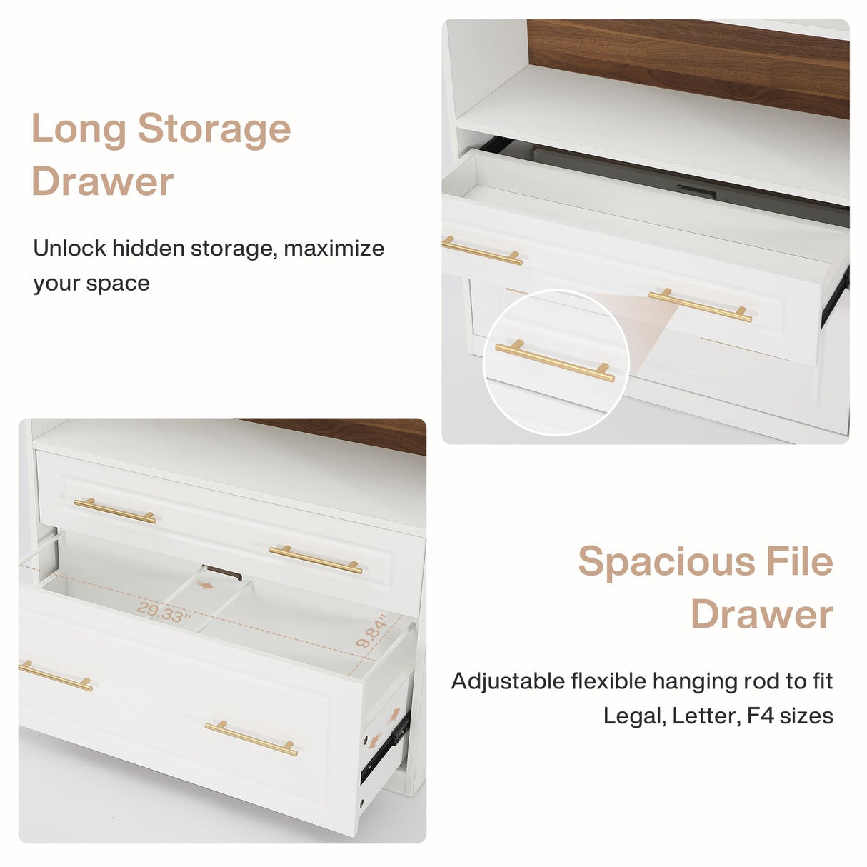 Tribesigns 76.8" Tall Arched Bookcase, 5-Tier Bookshelf with File Cabinet Drawer, Modern Freestanding Wooden Bookshelves, Large Open Display Storage Shelves for Home Office, Living Room Tribesigns