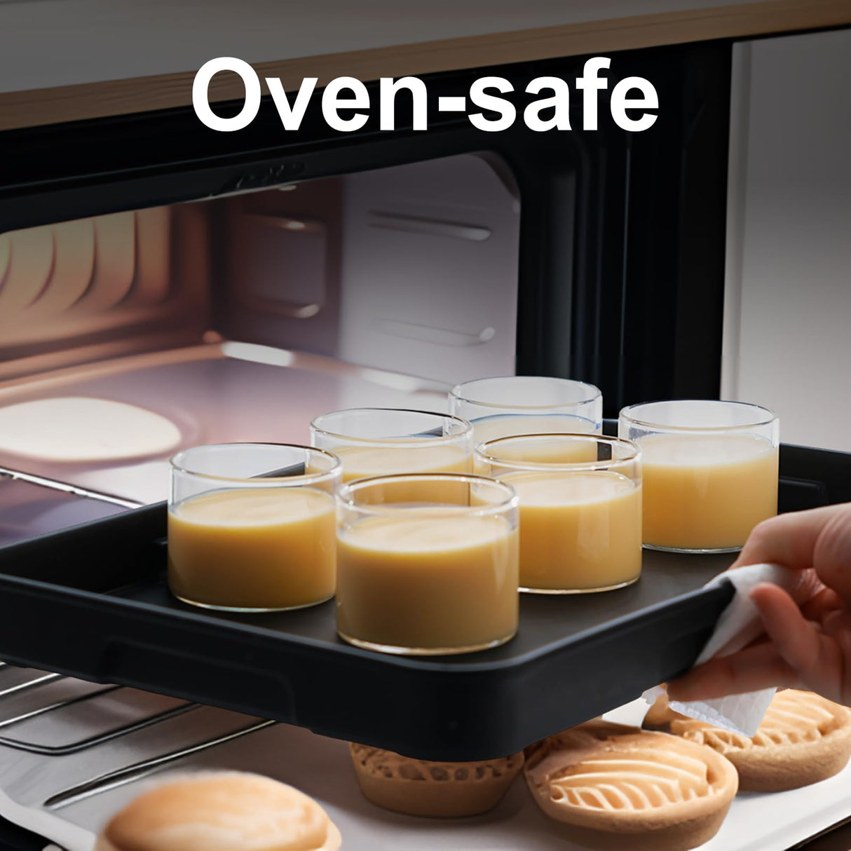 Baalaka Ramekins Oven Safe, Creme Brulee ramekins set of 6, Small Glass Bowls 4oz, Dipping Sauce Cups, Clear Salad Dressing Container and Dessert Bowls for Custard Baalaka