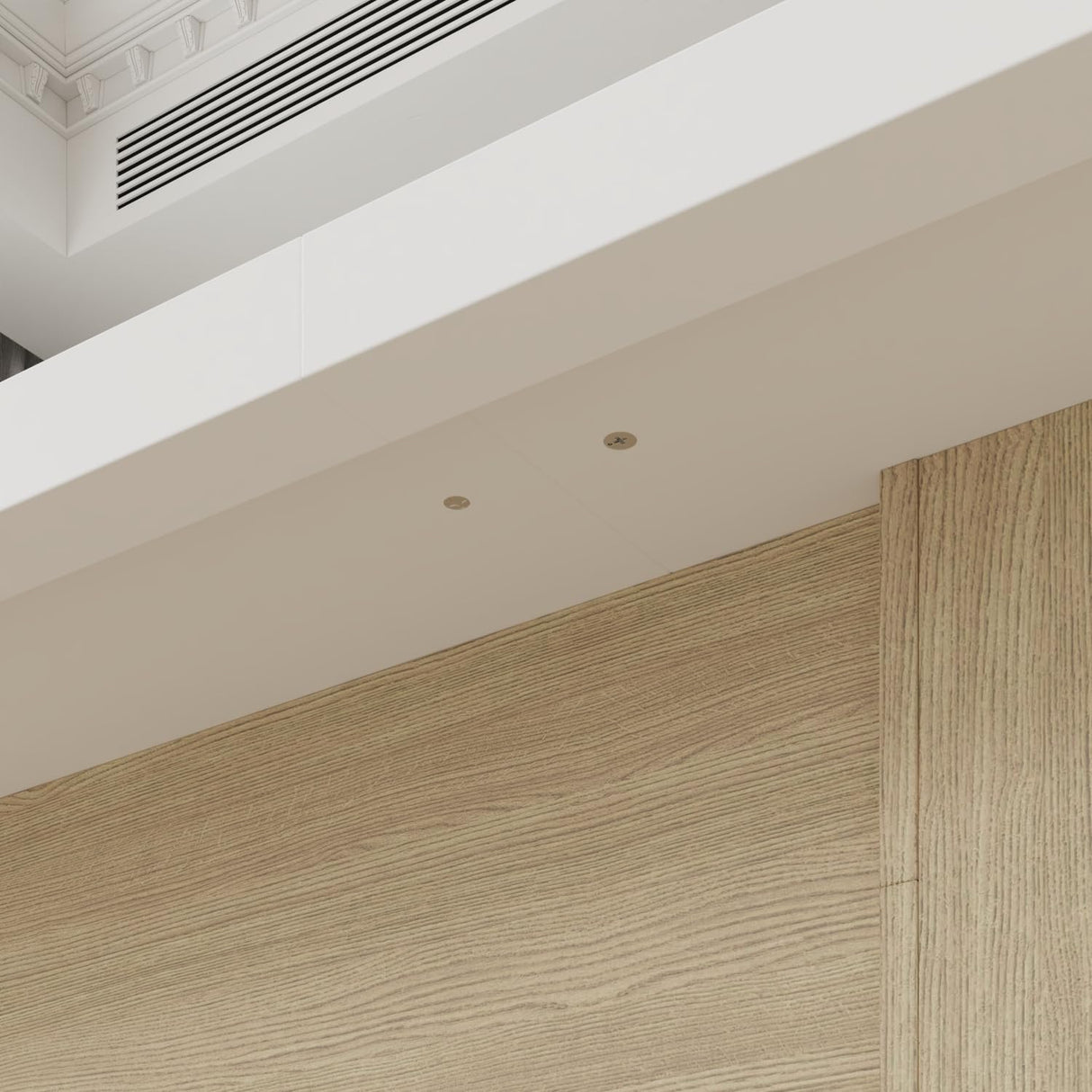 Homsee 118.1" W Rectangular Conference Room Table for 10-12 People, Modern Wood Seminar Meeting Table for Boardroom, Versatile Dining Table for Dining Room, White & Light Brown Homsee