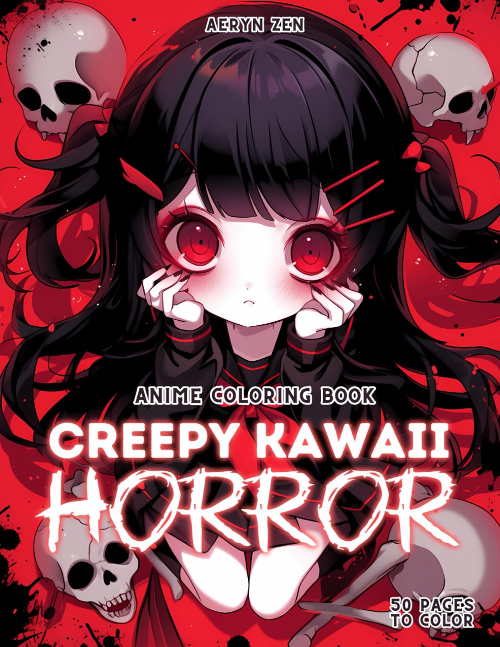 Anime Coloring Book: Creepy Kawaii Horror Majosta