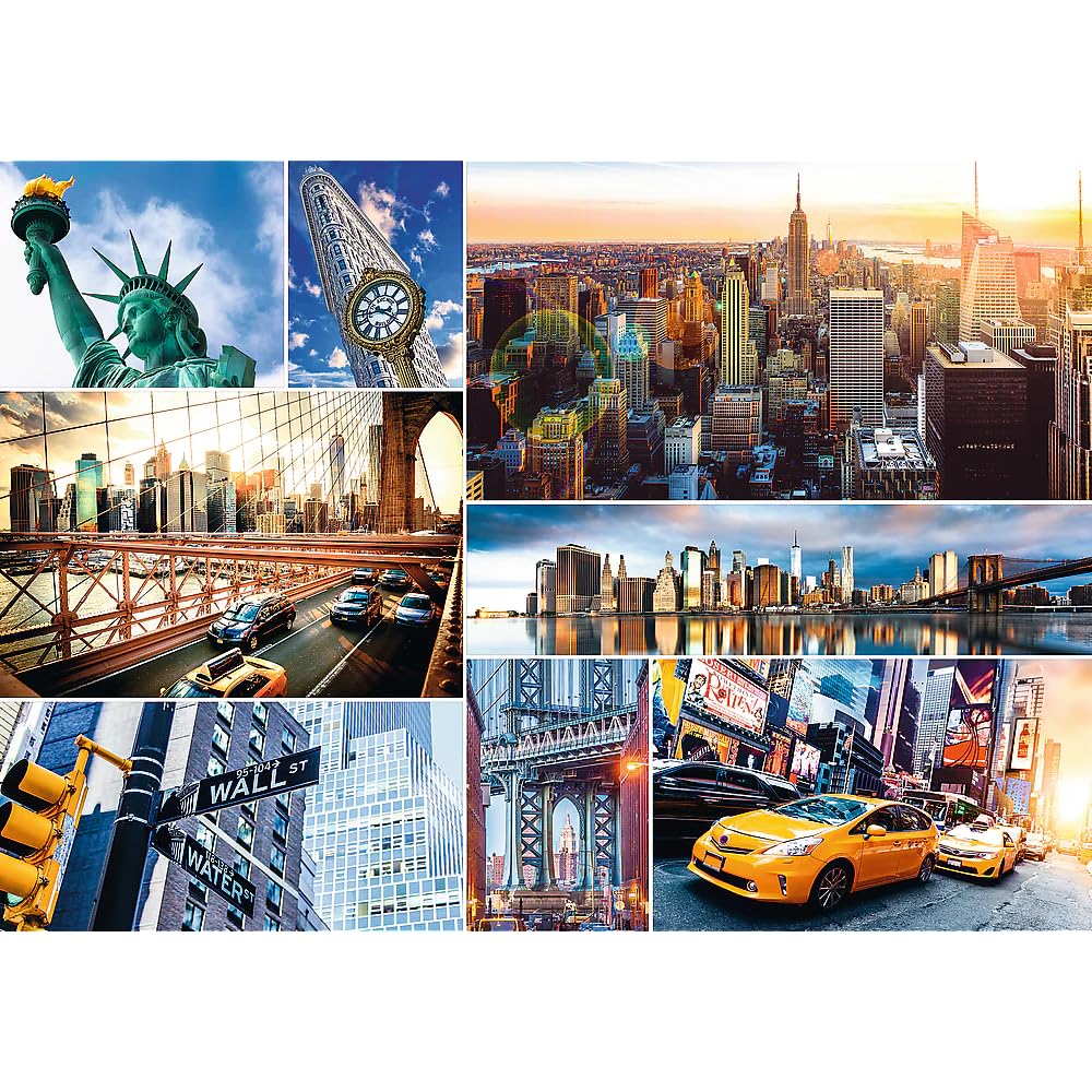 Trefl New York Collage 4000 Piece Jigsaw Puzzle Red 54"x38" Print, DIY Puzzle, Creative Fun, Classic Puzzle for Adults and Children from 15 Years Old Trefl