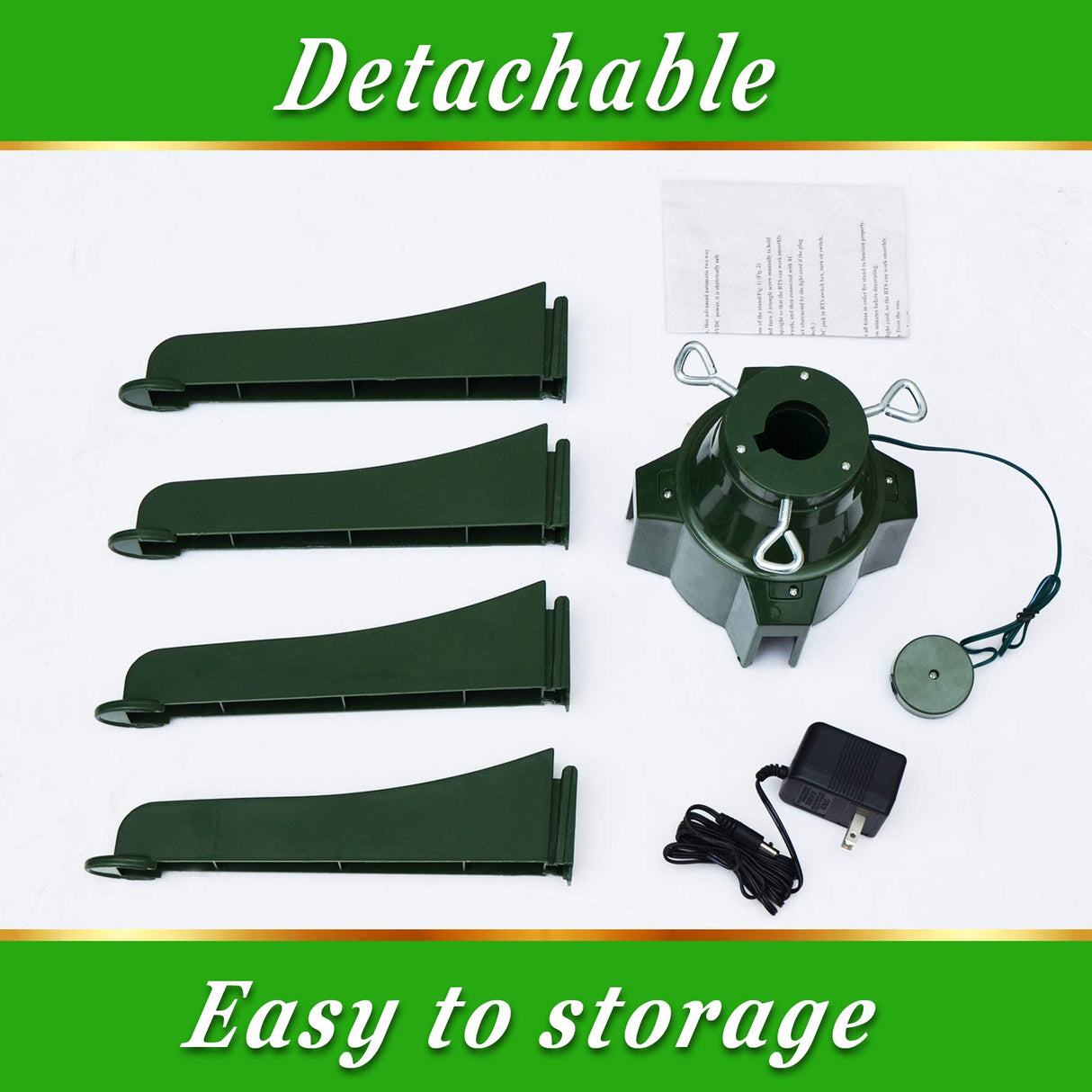 Strong Camel Artificial Christmas Tree Base Stand Rotating Foldable Metal Tree Stand Revolving Tree Holder Base for Christmas Trees Strong Camel