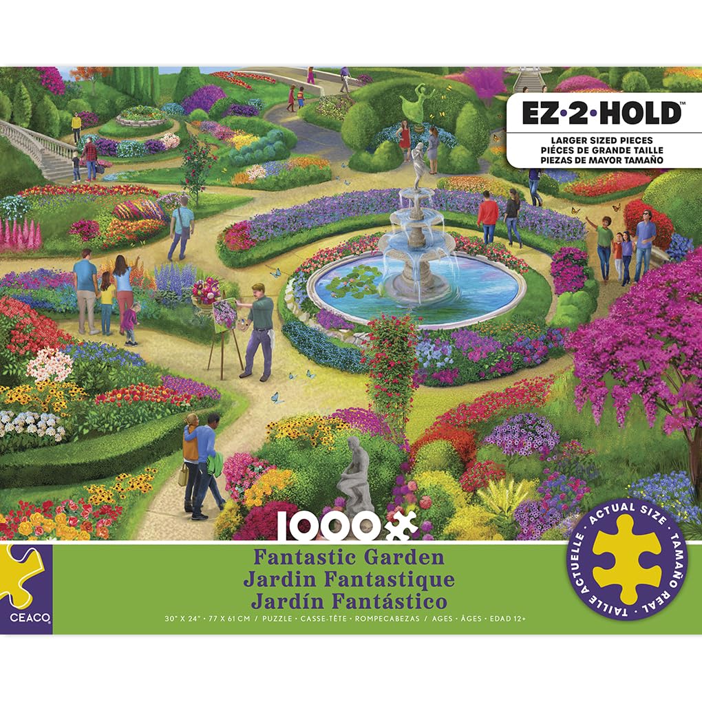 Ceaco - Fantastic Garden - 1000 Oversized Piece Jigsaw Puzzle Ceaco